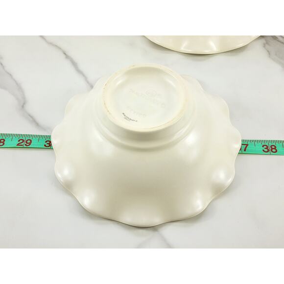 Pfaltzgraff Tea Rose Cereal Fruit Bowl 7" Fluted Pedestal Bowl 80's Stoneware x2 - Picture 16 of 16